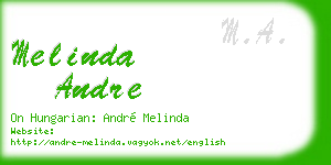 melinda andre business card