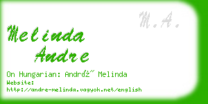 melinda andre business card